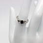 10K White Gold Blue & White Sapphire Accent Ring (Size 6.5)-2.1g image number 2
