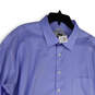NWT Mens Blue Front Pocket Long Sleeve Classic Fit Dress Shirt Size 19 image number 3