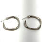 Designer Pandora 925 ALE Sterling Silver Twisted Hoop Earrings With Box image number 3