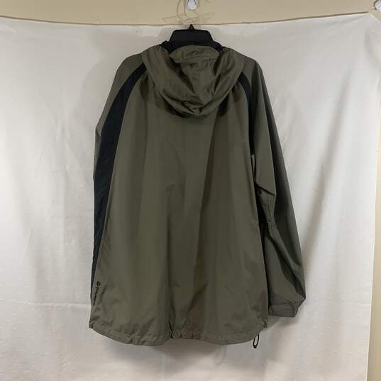 Men's Olive Drab Timberland Rain Jacket, Sz. XL image number 2