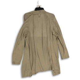 Womens Beige Long Sleeve Open Front Cardigan Sweater Size 14/16 alternative image