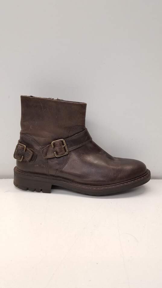 Franco Fortini Borris Brown Leather Ankle Zip Boots Men's Size 8 M image number 1