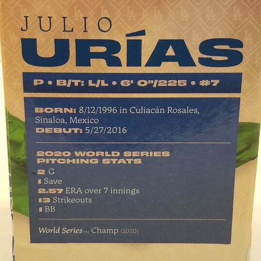 Julio Urias 2020 World Series SGA Bobblehead Mexican Flag Figure image number 5
