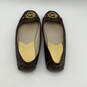 Womens Fulton Brown Leather Signature Print Slip On Ballet Flats Size 9.5 image number 6