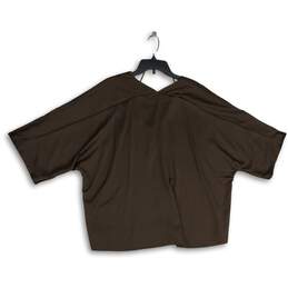 Banana Republic Womens Brown V-Neck Pullover Cropped Blouse Top Size XXL alternative image