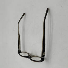 Womens Black Brown Frame Anti-Reflective Rectangle Eyeglasses w/ Case alternative image