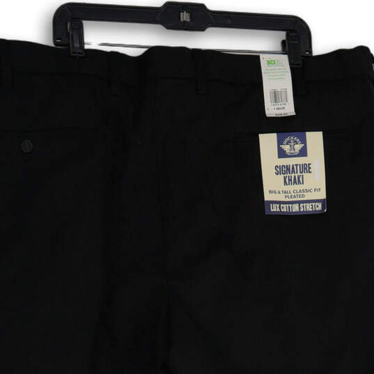 NWT Womens Black Signature Khaki Pleated Classic Fit Chino Pants Size 48X28 image number 4