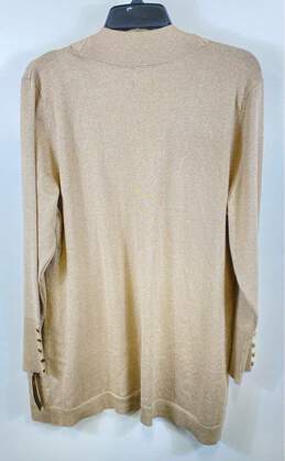 NWT JM Collection Womens Metallic Long Sleeve Open Front Cardigan Sweater Sz XL alternative image