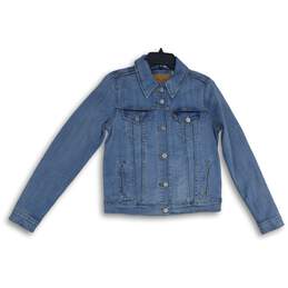 Levi Strauss & Co. Womens Light Blue Denim Long Sleeve Button Front Jacket Sz M