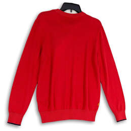 NWT Mens Red Crew Neck Long Sleeve Knitted Pullover Sweater Size M alternative image