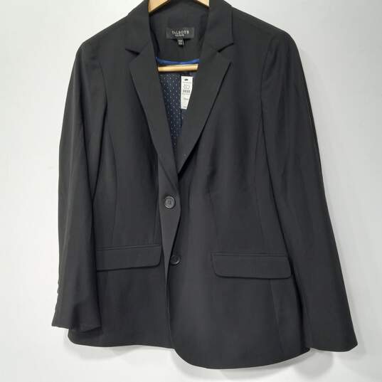 Women's Talbots Black 2-Button Blazer Size 14WP NWT image number 1