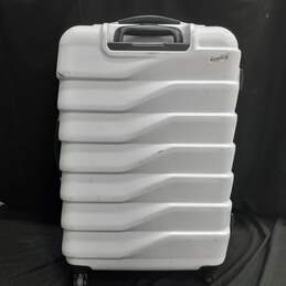 American Tourister Hard Shell White & Black Carry-On Rolling Luggage alternative image