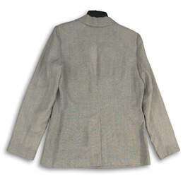 Lafayette 148 New York Womens Gray Single Breasted One Button Blazer Size 8 alternative image