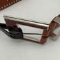 NWT Womens Brown Leather Studded Adjustable Metal Buckle Waist Belt Size S image number 5