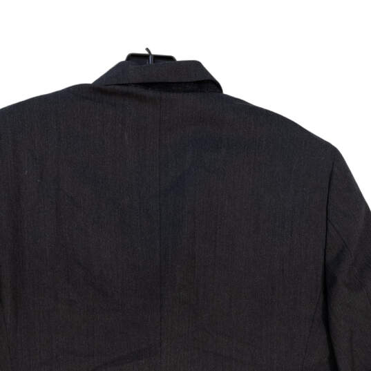 Mens Black Long Sleeve Notch Lapel Pockets Single Breasted Blazer Size 40 image number 4
