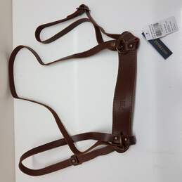 Pendleton Brown Leather Adjustable Strap Blanket Carrier