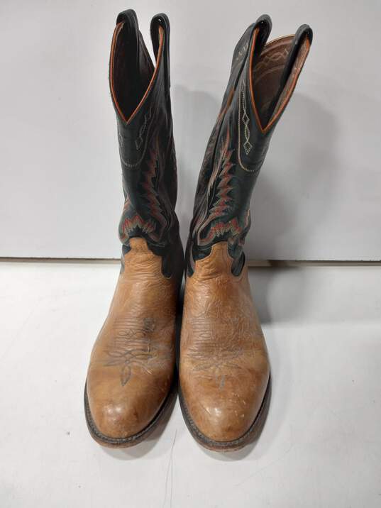 Tony Lama Men's Brown Leather Western Boots Size 10.5D image number 1
