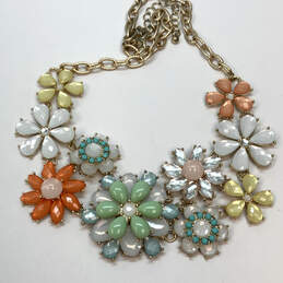 Designer Joan Rivers Gold-Tone Flower Crystal Cut Stone Statement Necklace alternative image
