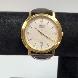 Designer Seiko Gold-Tone Stainless Steel Adjustable Strap Analog Wristwatch