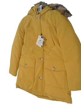 NWT Womens Yellow Long Sleeve Hooded Arctic Parka Jacket Size X-Large alternative image