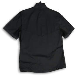 Womens Black Short Sleeve Pullover Baseball Windbreaker T-Shirt Size S alternative image