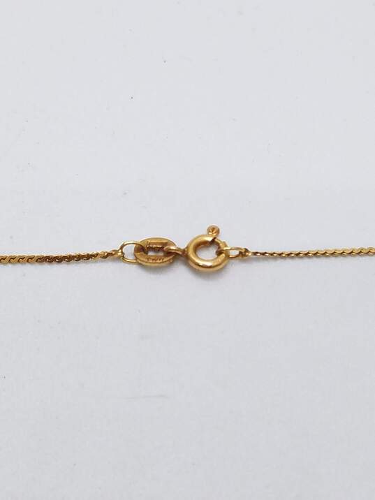 14K Gold Engraved Pendant Necklace 6.6g image number 6