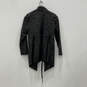 NWT Womens Black Leather Long Sleeve Belted Collared Full-Zip Jacket Size 8 image number 2
