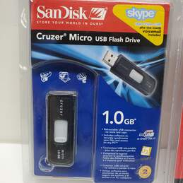 Lot of 2 San Disk Micro SD Memory Card 2GB and 1GB Micro Flash Drive alternative image