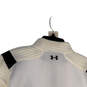NWT Mens White 1/4 Zip Long Sleeve Cold Gear Golf Athletic Jacket Size XL image number 4