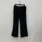 Womens Black Corduroy Dark Wash Pockets Flared Leg Chino Pants Size 42 image number 1