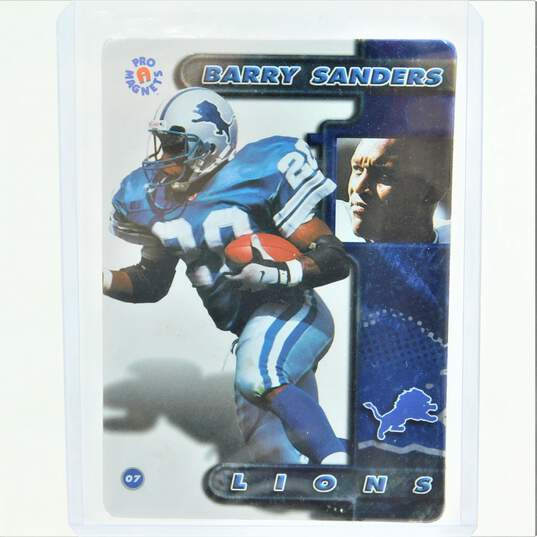 1998 HOF Barry Sanders Pro Magnets Heroes of the Locker Room Detroit Lions image number 1