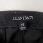 Ellen Tracy WM's Charcoal Gray Side Zip Stretch Cotton Slacks Size 10 image number 3