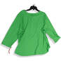 NWT Womens Green 3/4 Casual Sleeve Tie Neck Pullover Blouse Top Size 2X image number 2