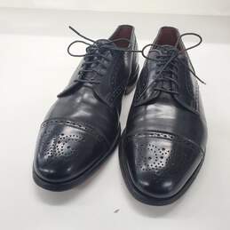 Allen Edmonds Men's Black Leather Perforated Wingtip Oxfords Size 9.5D alternative image
