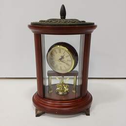 Bombay Company Cherry Wood Quartz Mantle Display Clock