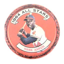 1964 HOF Hank Aaron Topps Coins #149 Milwaukee Braves
