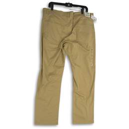 NWT Jos. A. Bank Mens Khaki Flat Front Low-Rise Ankle Pants Size 38 X 29 alternative image
