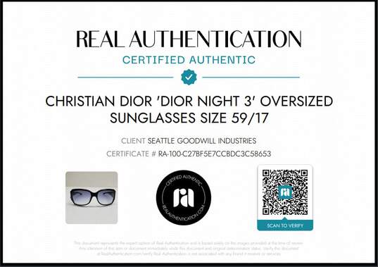 Christian Dior 'Dior Night 3' Oversized Sunglasses Size 59/17 AUTHENTICATED image number 5