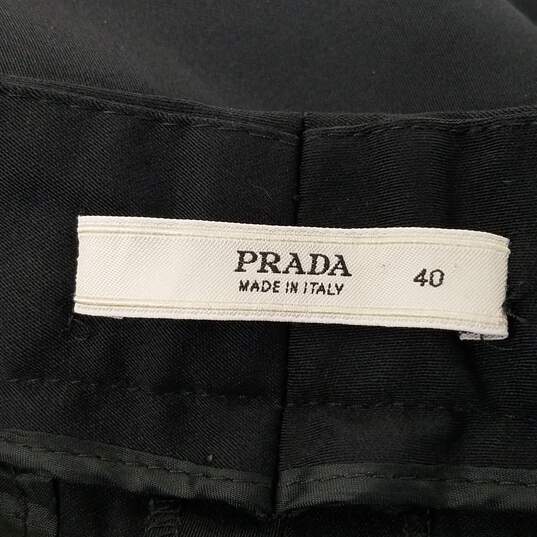 Prada Wool Blend Cuffed Black Dress Pants Men's Size 40 image number 3