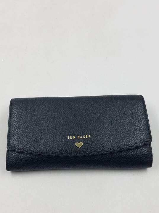 Authentic Ted Baker Black Scallop Long Wallet image number 1