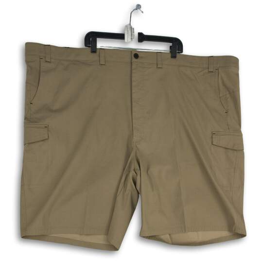 NWT Mens Beige The Active Series Flat Front Cargo Shorts Size 60W image number 1