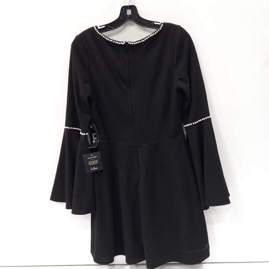 Women's Black LuLu Dress w/ Beaded Neck Size L image number 2