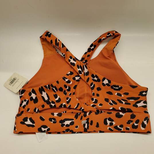 Buy the Fabletics NWT No Bounce Sports Bra Top Orange Leopard Print Women's  Size M/8