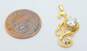 14K Yellow Gold 0.72 CTTW Diamond Scrolled Pendant 2.2g image number 5