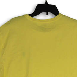 Womens Yellow Crew Neck Short Sleeve Pullover T-Shirt Size XL