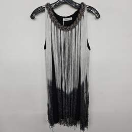 Simply Couture Silver Swing Fringe Tunic
