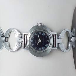 Timex TV Shaped Case Chrome Plated Automatic Wind-Up Vintage Bracelet Watch alternative image