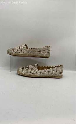 Michael Kors Womens Beige Perforated Scallop Slip-On Espadrille Shoes Size 8.5M
