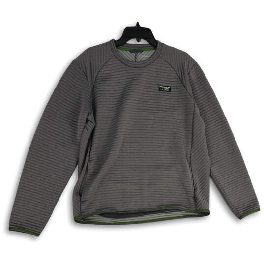Mens Gray Crew Neck Long Sleeve Pullover Sweatshirt Size Large Reg image number 1
