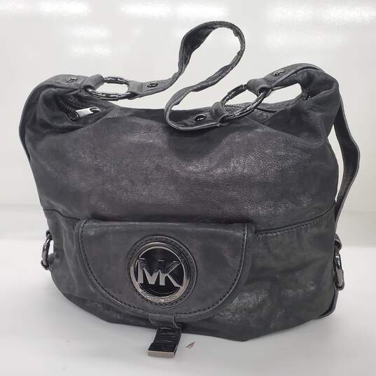 Michael Kors Black Leather Hobo Hand Bag image number 1